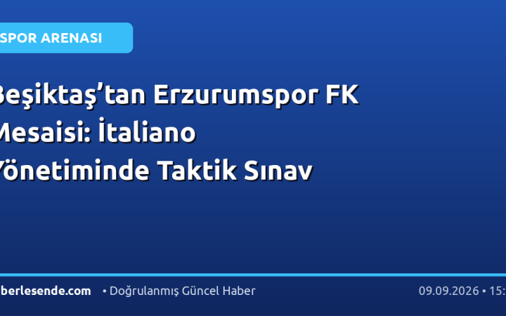 Beşiktaş’tan Erzurumspor FK Mesaisi: İtaliano Yönetiminde Taktik Sınav
