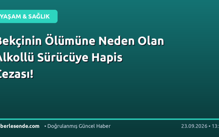 Bekçinin Ölümüne Neden Olan Alkollü Sürücüye Hapis Cezası!