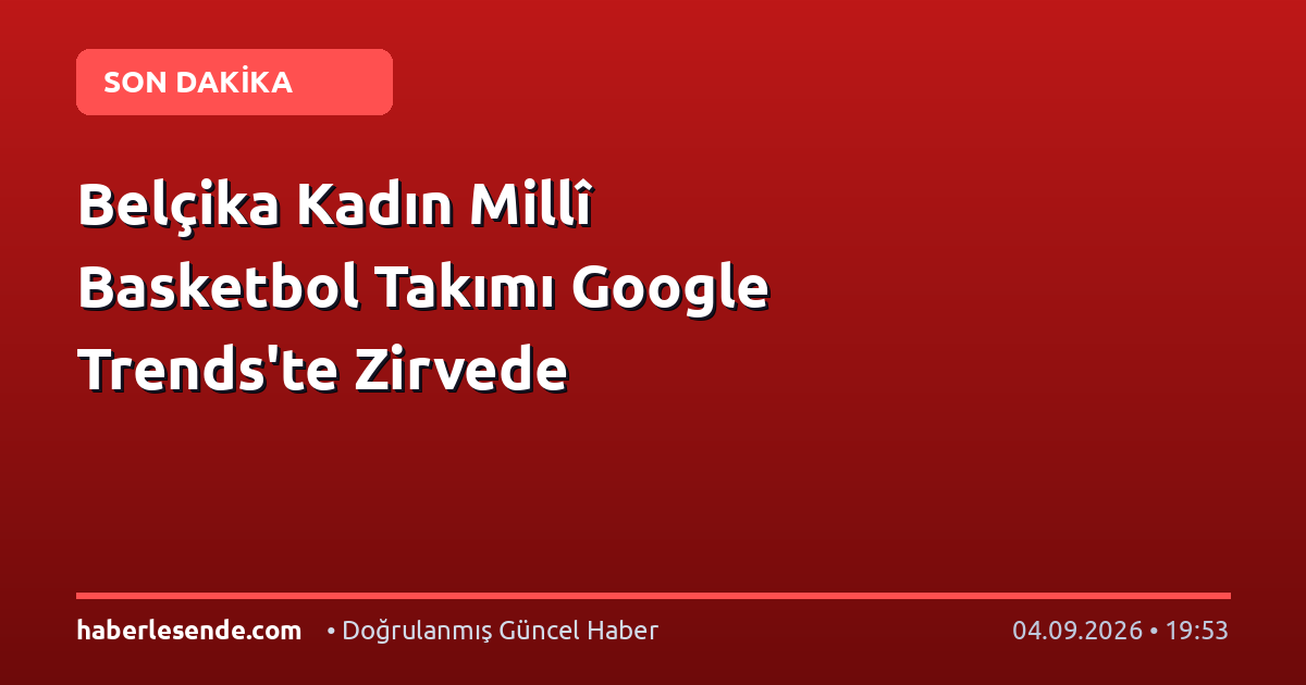 Belçika Kadın Millî Basketbol Takımı Google Trends'te Zirvede