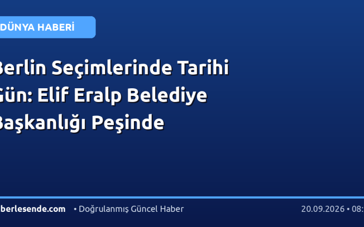 Berlin Seçimlerinde Tarihi Gün: Elif Eralp Belediye Başkanlığı Peşinde