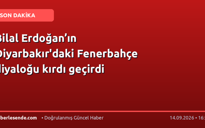 Bilal Erdoğan’ın Diyarbakır'daki Fenerbahçe diyaloğu kırdı geçirdi