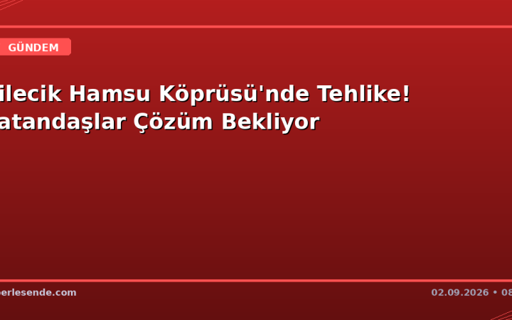 Bilecik Hamsu Köprüsü'nde Tehlike! Vatandaşlar Çözüm Bekliyor
