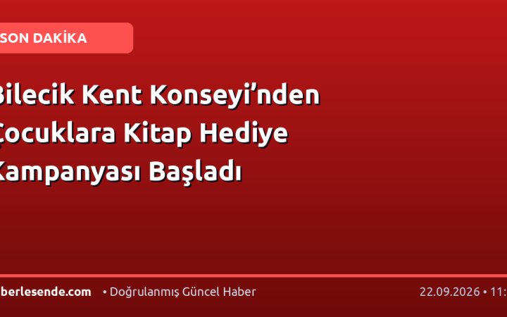 Bilecik Kent Konseyi’nden Çocuklara Kitap Hediye Kampanyası Başladı