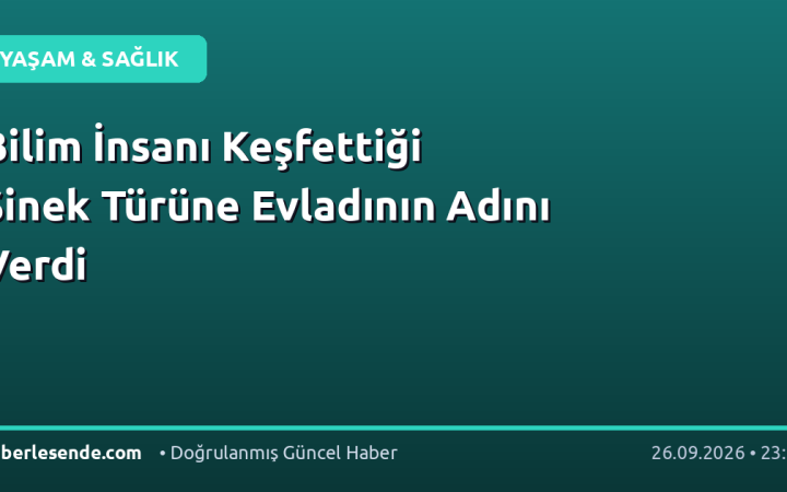 Bilim İnsanı Keşfettiği Sinek Türüne Evladının Adını Verdi