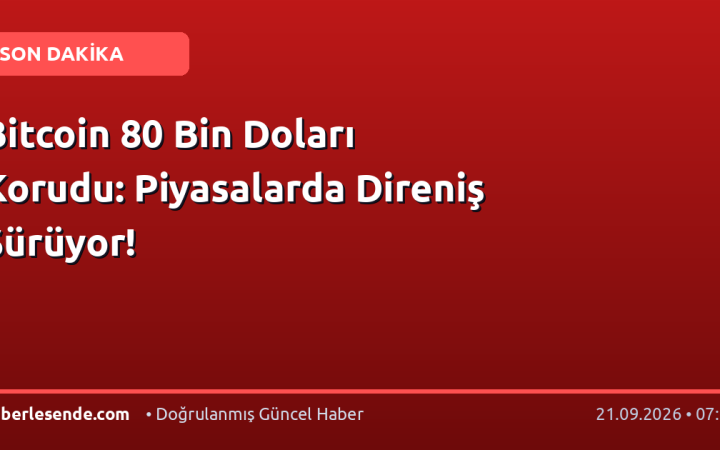 Bitcoin 80 Bin Doları Korudu: Piyasalarda Direniş Sürüyor!