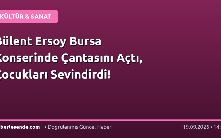 Bülent Ersoy Bursa Konserinde Çantasını Açtı, Çocukları Sevindirdi!