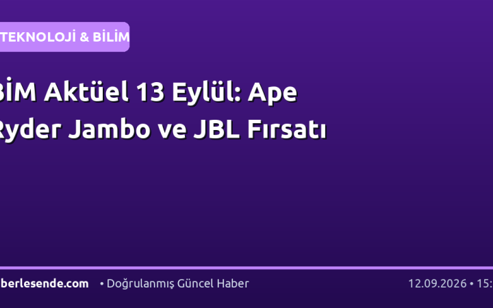 BİM Aktüel 13 Eylül: Ape Ryder Jambo ve JBL Fırsatı