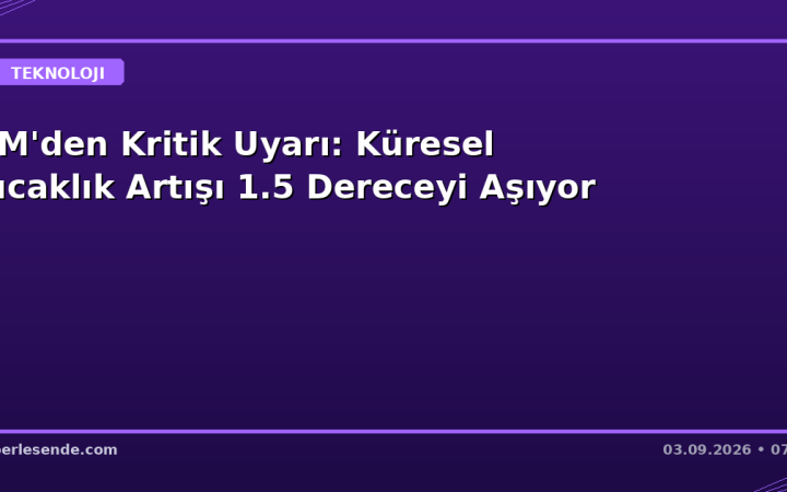 BM'den Kritik Uyarı: Küresel Sıcaklık Artışı 1.5 Dereceyi Aşıyor