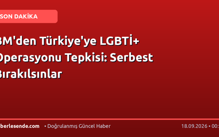 BM'den Türkiye'ye LGBTİ+ Operasyonu Tepkisi: Serbest Bırakılsınlar