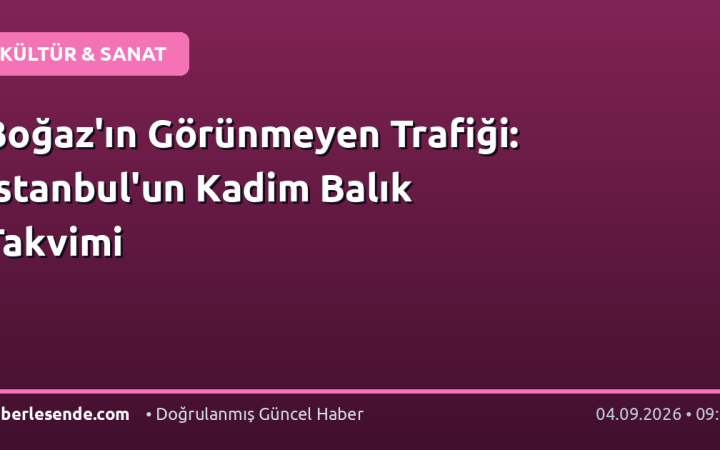 Boğaz'ın Görünmeyen Trafiği: İstanbul'un Kadim Balık Takvimi