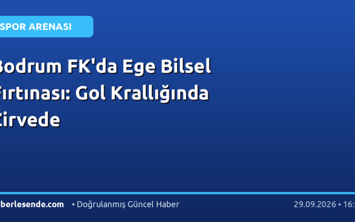 Bodrum FK'da Ege Bilsel Fırtınası: Gol Krallığında Zirvede
