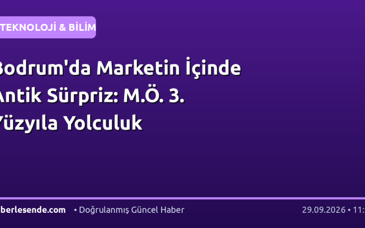 Bodrum'da Marketin İçinde Antik Sürpriz: M.Ö. 3. Yüzyıla Yolculuk