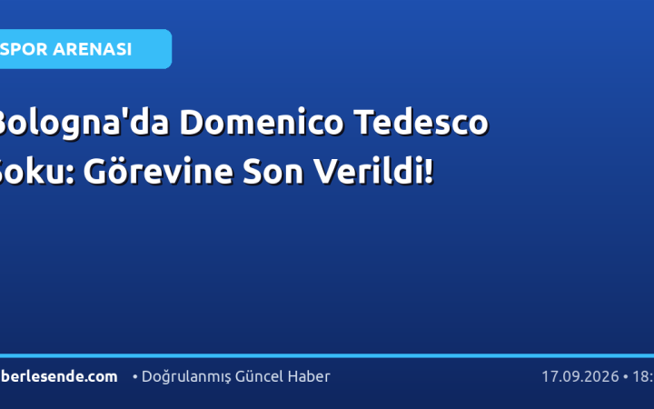 Bologna'da Domenico Tedesco Şoku: Görevine Son Verildi!