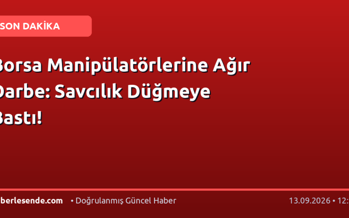 Borsa Manipülatörlerine Ağır Darbe: Savcılık Düğmeye Bastı!
