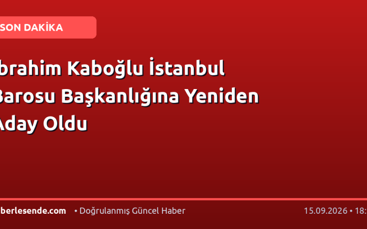 İbrahim Kaboğlu İstanbul Barosu Başkanlığına Yeniden Aday Oldu