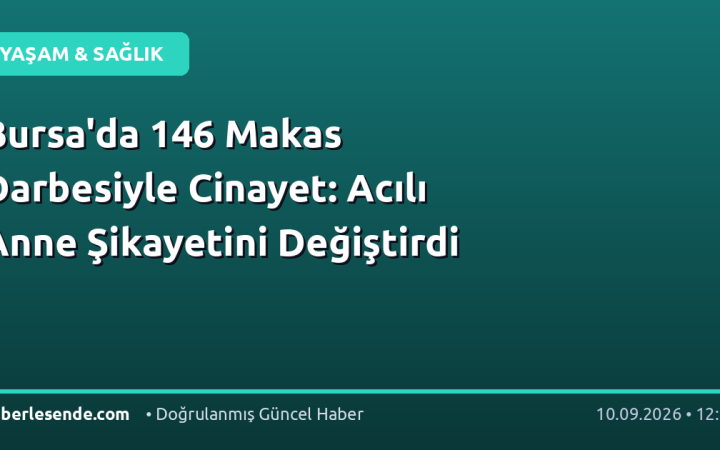 Bursa'da 146 Makas Darbesiyle Cinayet: Acılı Anne Şikayetini Değiştirdi
