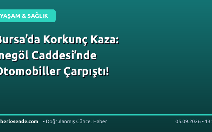 Bursa’da Korkunç Kaza: İnegöl Caddesi’nde Otomobiller Çarpıştı!