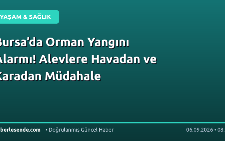 Bursa’da Orman Yangını Alarmı! Alevlere Havadan ve Karadan Müdahale