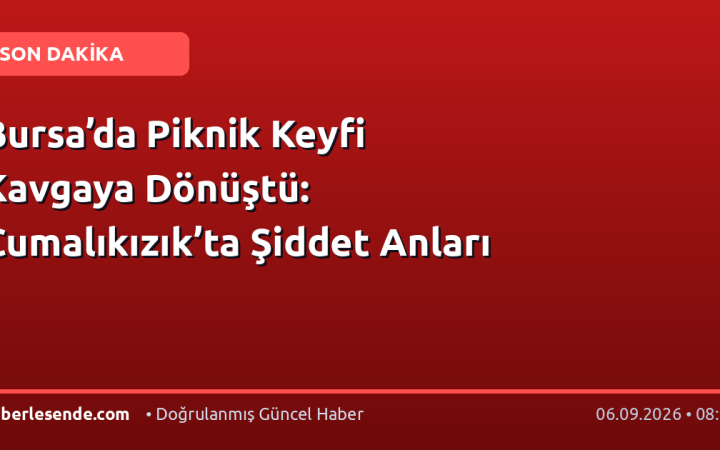 Bursa’da Piknik Keyfi Kavgaya Dönüştü: Cumalıkızık’ta Şiddet Anları