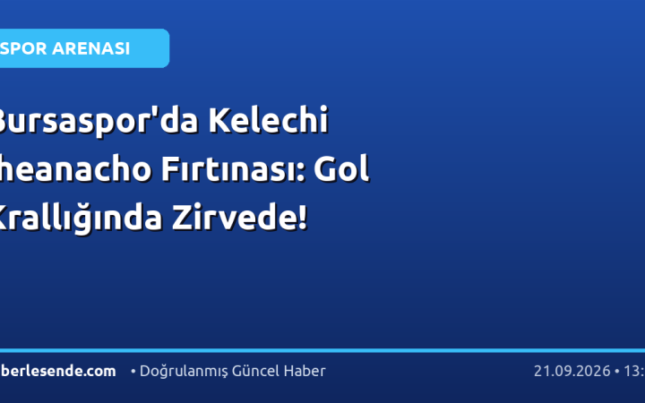 Bursaspor'da Kelechi Iheanacho Fırtınası: Gol Krallığında Zirvede!
