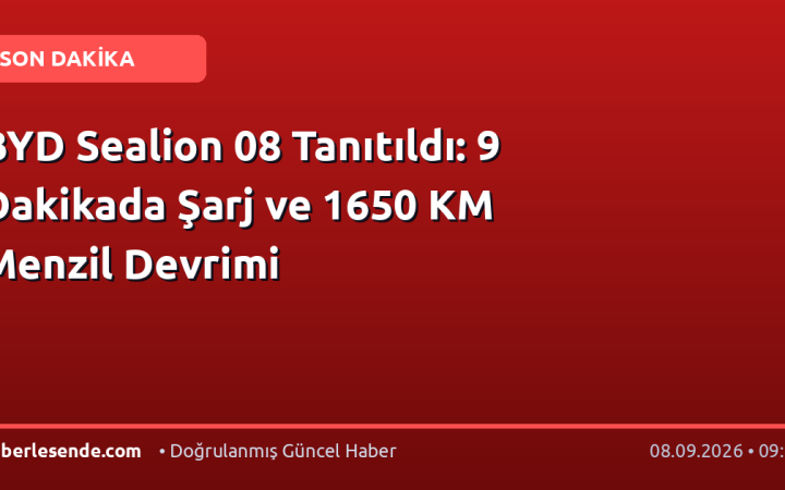 BYD Sealion 08 Tanıtıldı: 9 Dakikada Şarj ve 1650 KM Menzil Devrimi