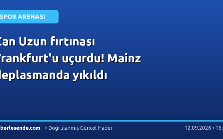 Can Uzun fırtınası Frankfurt'u uçurdu! Mainz deplasmanda yıkıldı