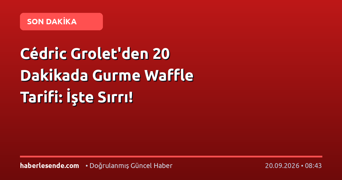 Cédric Grolet'den 20 Dakikada Gurme Waffle Tarifi: İşte Sırrı!