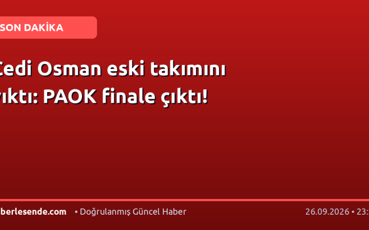 Cedi Osman eski takımını yıktı: PAOK finale çıktı!