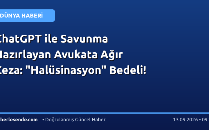 ChatGPT ile Savunma Hazırlayan Avukata Ağır Ceza: "Halüsinasyon" Bedeli!
