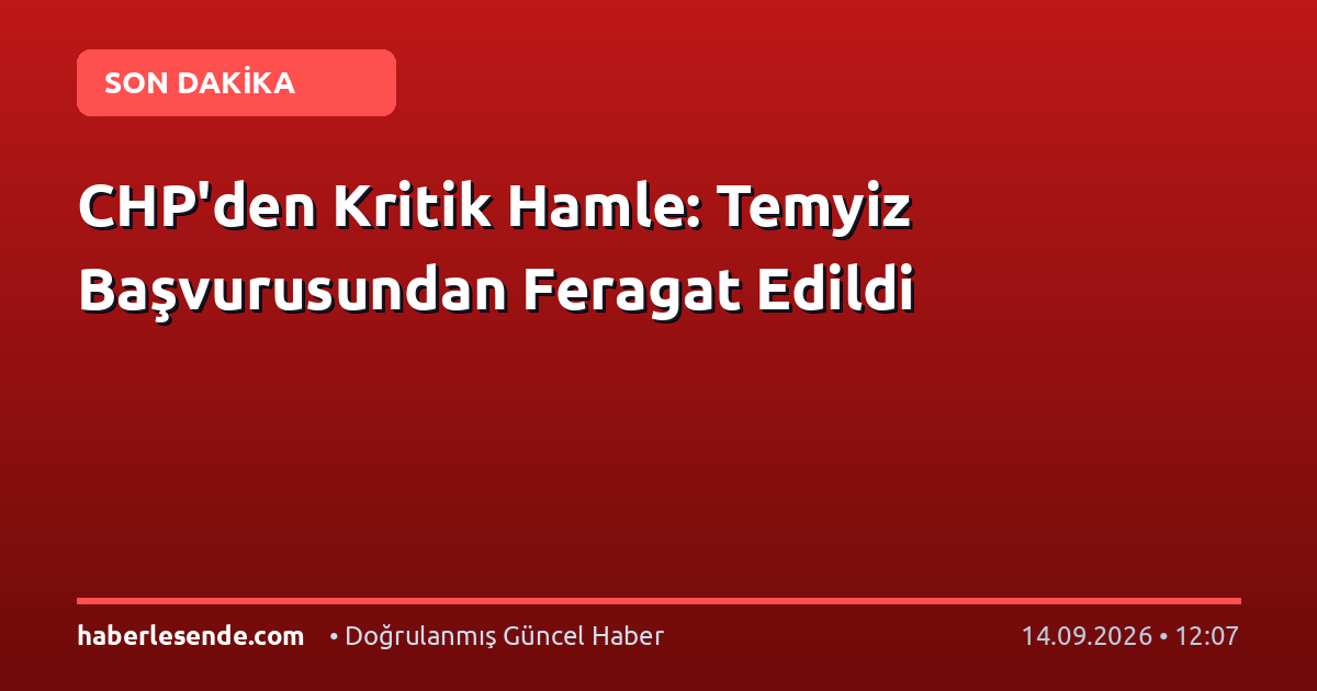 CHP'den Kritik Hamle: Temyiz Başvurusundan Feragat Edildi