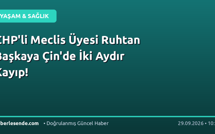 CHP'li Meclis Üyesi Ruhtan Başkaya Çin'de İki Aydır Kayıp!