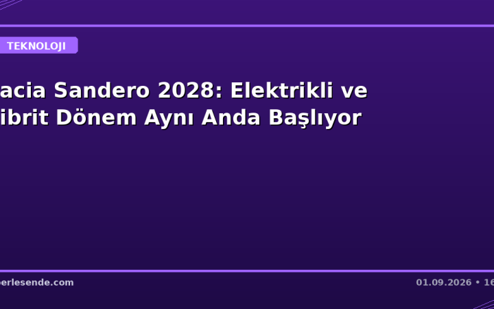 Dacia Sandero 2028: Elektrikli ve Hibrit Dönem Aynı Anda Başlıyor