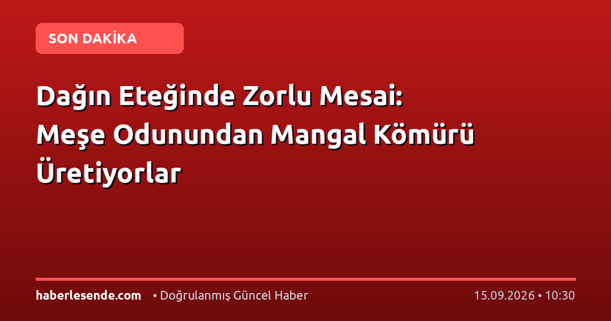 Dağın Eteğinde Zorlu Mesai: Meşe Odunundan Mangal Kömürü Üretiyorlar