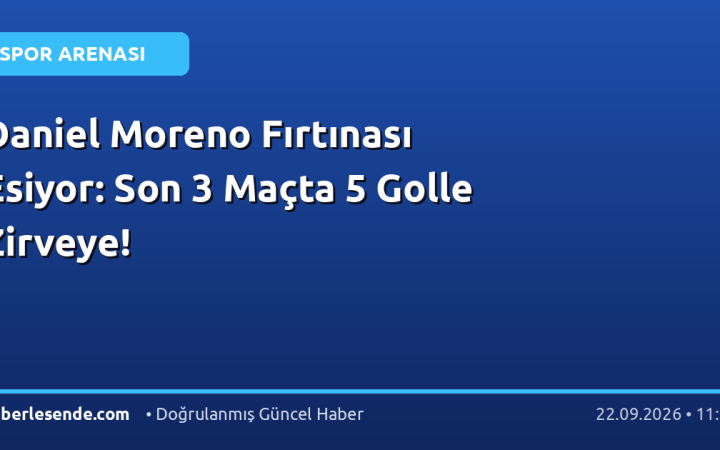 Daniel Moreno Fırtınası Esiyor: Son 3 Maçta 5 Golle Zirveye!