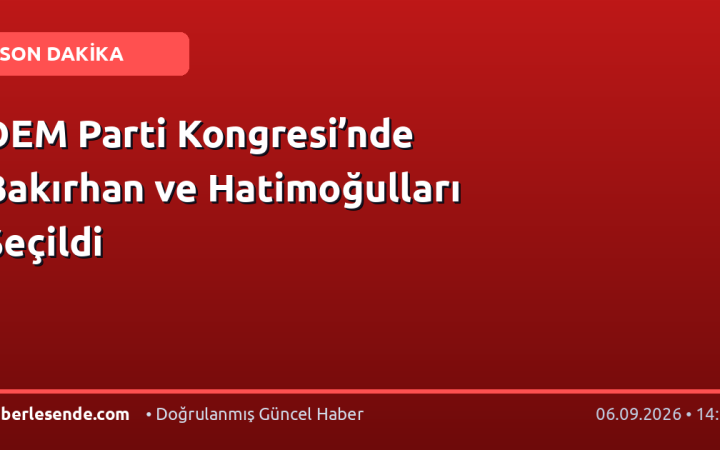 DEM Parti Kongresi’nde Bakırhan ve Hatimoğulları Seçildi