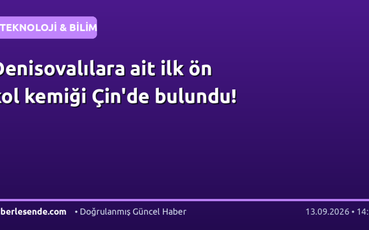 Denisovalılara ait ilk ön kol kemiği Çin'de bulundu!