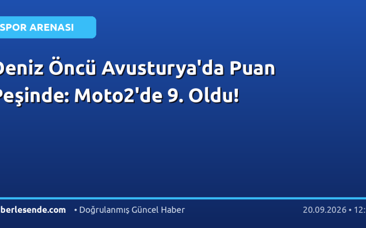 Deniz Öncü Avusturya'da Puan Peşinde: Moto2'de 9. Oldu!