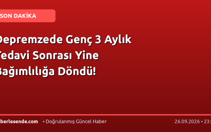 Depremzede Genç 3 Aylık Tedavi Sonrası Yine Bağımlılığa Döndü!