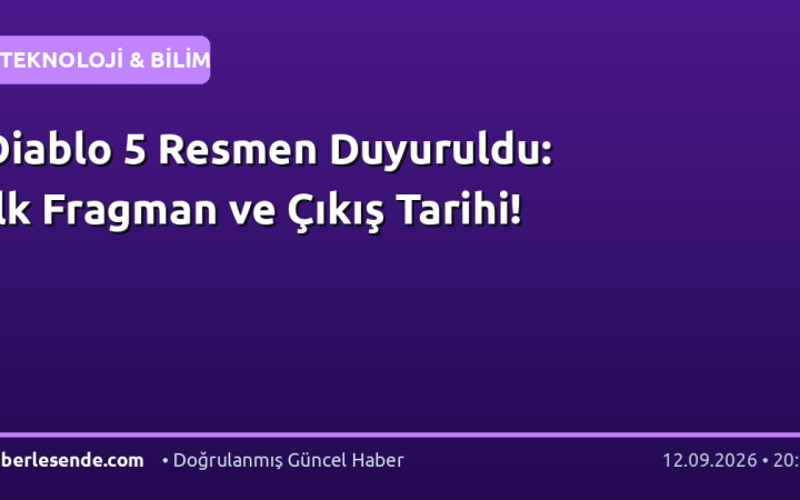 Diablo 5 Resmen Duyuruldu: İlk Fragman ve Çıkış Tarihi!