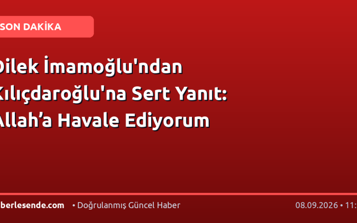 Dilek İmamoğlu'ndan Kılıçdaroğlu'na Sert Yanıt: Allah’a Havale Ediyorum