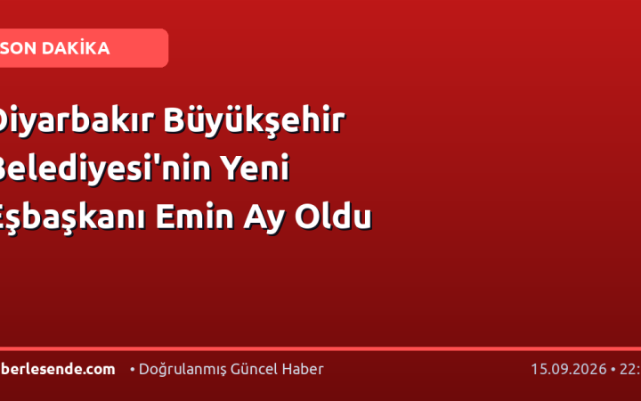 Diyarbakır Büyükşehir Belediyesi'nin Yeni Eşbaşkanı Emin Ay Oldu