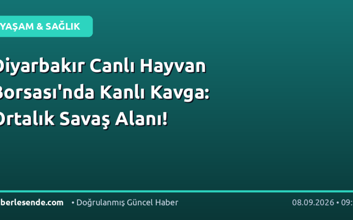Diyarbakır Canlı Hayvan Borsası'nda Kanlı Kavga: Ortalık Savaş Alanı!