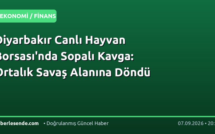Diyarbakır Canlı Hayvan Borsası'nda Sopalı Kavga: Ortalık Savaş Alanına Döndü