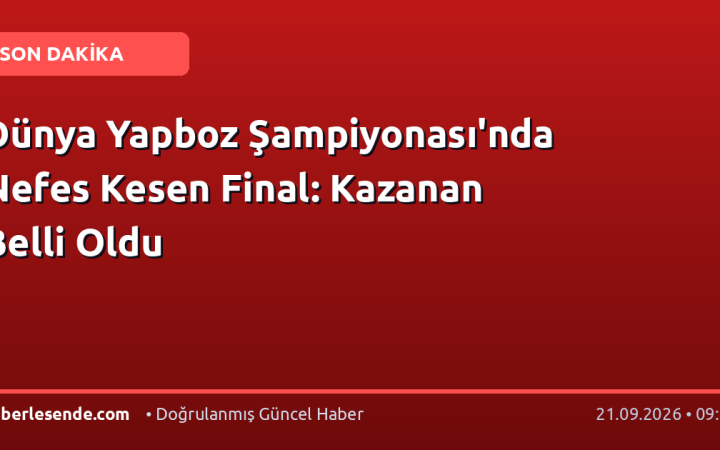 Dünya Yapboz Şampiyonası'nda Nefes Kesen Final: Kazanan Belli Oldu
