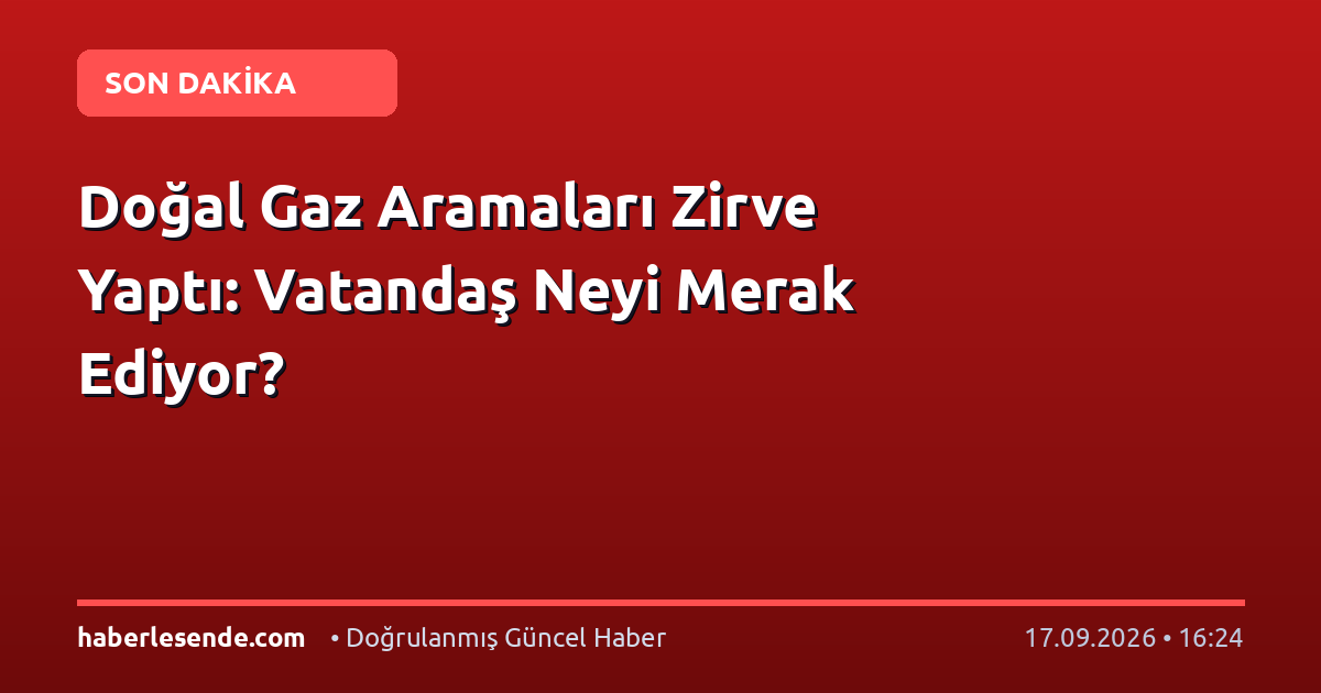 Doğal Gaz Aramaları Zirve Yaptı: Vatandaş Neyi Merak Ediyor?