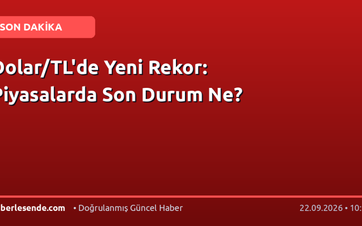 Dolar/TL'de Yeni Rekor: Piyasalarda Son Durum Ne?