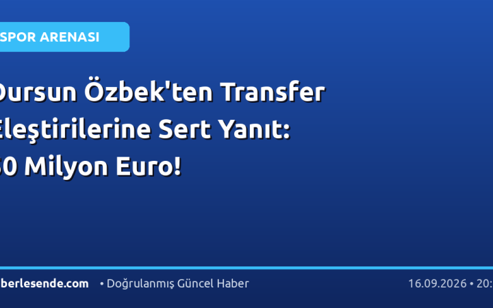 Dursun Özbek'ten Transfer Eleştirilerine Sert Yanıt: 50 Milyon Euro!
