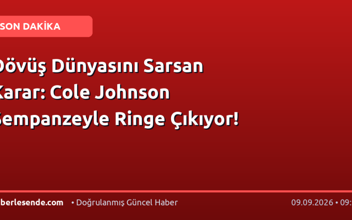 Dövüş Dünyasını Sarsan Karar: Cole Johnson Şempanzeyle Ringe Çıkıyor!