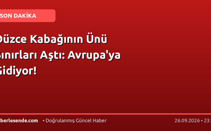 Düzce Kabağının Ünü Sınırları Aştı: Avrupa'ya Gidiyor!