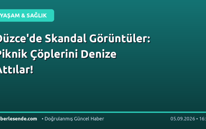 Düzce'de Skandal Görüntüler: Piknik Çöplerini Denize Attılar!
